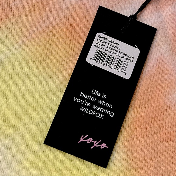 NWT Wild fox Rainbow Sommer Tie Dye Jumper - Picture 11 of 14